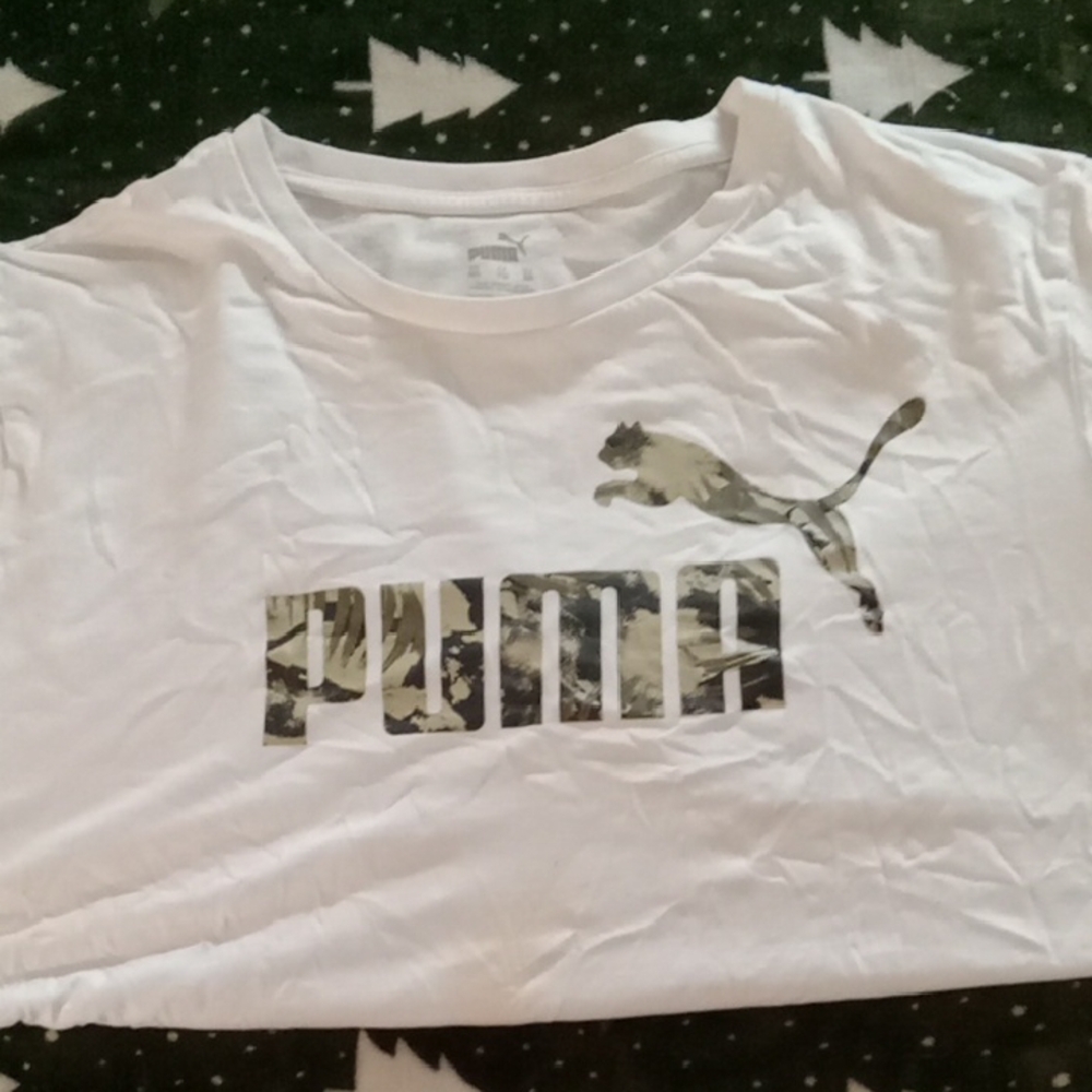 Puma White Graphic T-Shirt